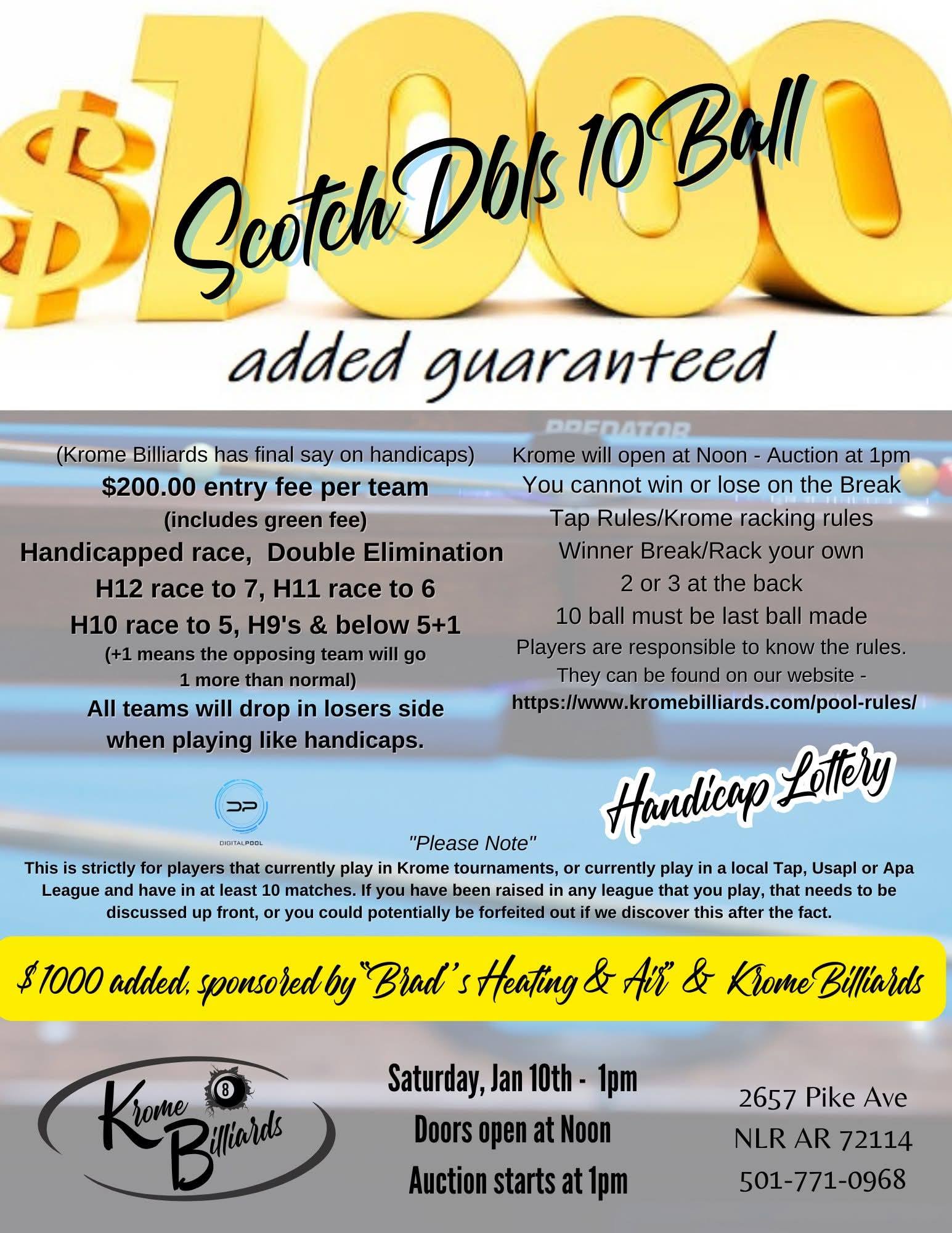 Tournament flyer / rules image